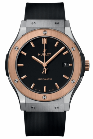 Hublot Classic Fusion Ref. 511.NO.1181.RX Super Clone Watch – Titanium Black Dial Rubber Strap Fake Replica