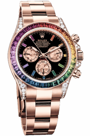 Rolex Daytona Rainbow Ref. 116595 RBOW Super Clone – 40mm Everose Gold Swiss Replica