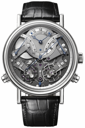 Breguet Tradition Chronograph Ref. 7077BB/G1/9XV Super Clone Watch – Silver Openworked Dial White Gold Fake Replica