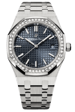 Audemars Piguet Royal Oak Ref. 77351ST.ZZ.1261ST.01 Super Clone Watch – 34mm Stainless Steel Case Diamond Bezel Silver Dial Swiss Replica