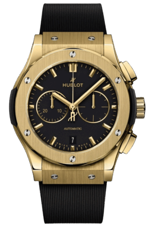 Hublot Classic Fusion Ref. 541.VX.1130.RX Super Clone Watch – Titanium Black Dial Rubber Strap Fake Replica