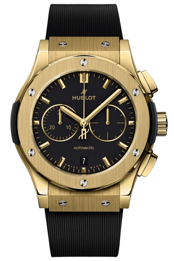 Hublot Classic Fusion Ref. 541.VX.1130.RX Super Clone Watch – Titanium Black Dial Rubber Strap Fake Replica