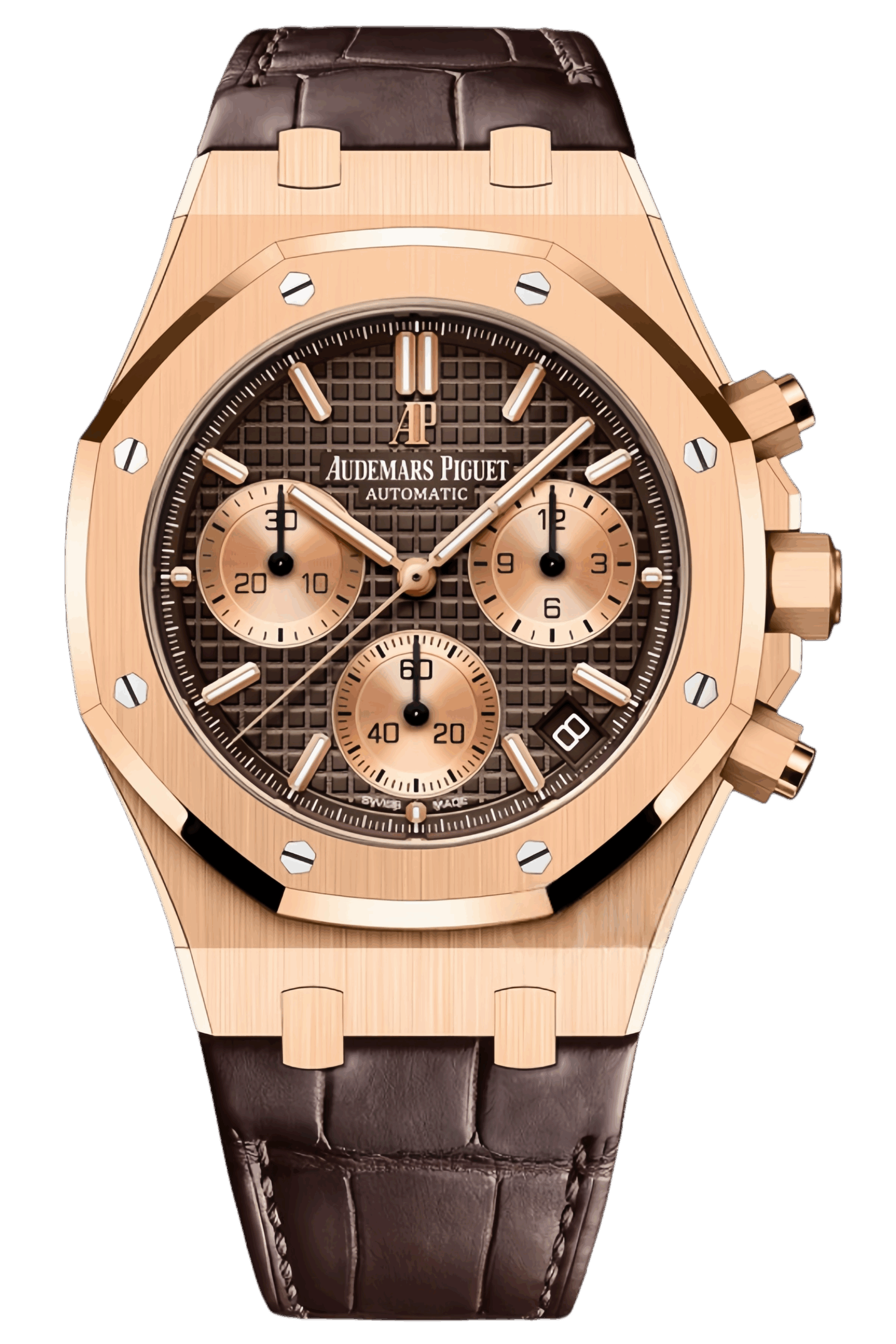 Audemars Piguet Royal Oak Offshore Chronograph Ref. 26239OR.OO.D821CR.01 Super Clone Watch – 44mm Rose Gold Case Brown Dial Swiss Replica