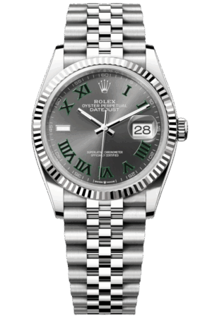 Rolex Datejust 36mm Super Clone Swiss Watch Stainless Steel Jubilee Bracelet Mint Green Dial Ref M126234-0045-3235 Swiss Movement
