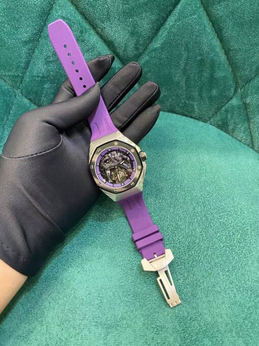 Audemars Piguet Royal Oak Concept 26620IO.OO.D077CA.01 Super Clone Watch – Green Dial Titanium Flying Tourbillon Replica - Image 3