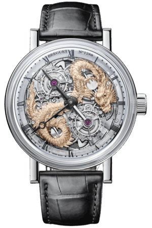 Breguet Classique Double Tourbillon Ref. 5345PT/1S/9XU 05 Super Clone Watch – Skeleton Dial Platinum Case Fake Replica