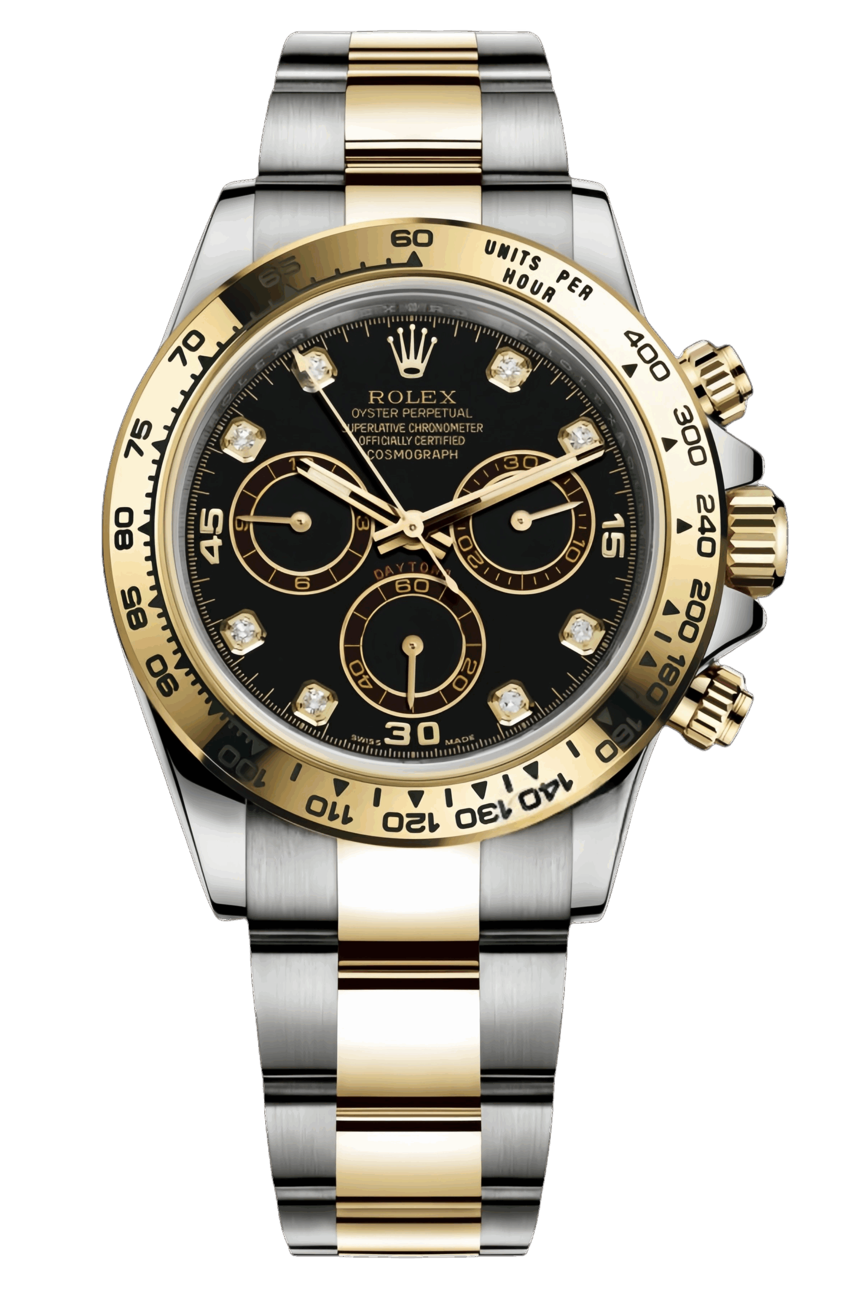 Rolex Daytona M116503-0008 Super Clone – Black Dial Two-Tone Gold Swiss Replica Watch