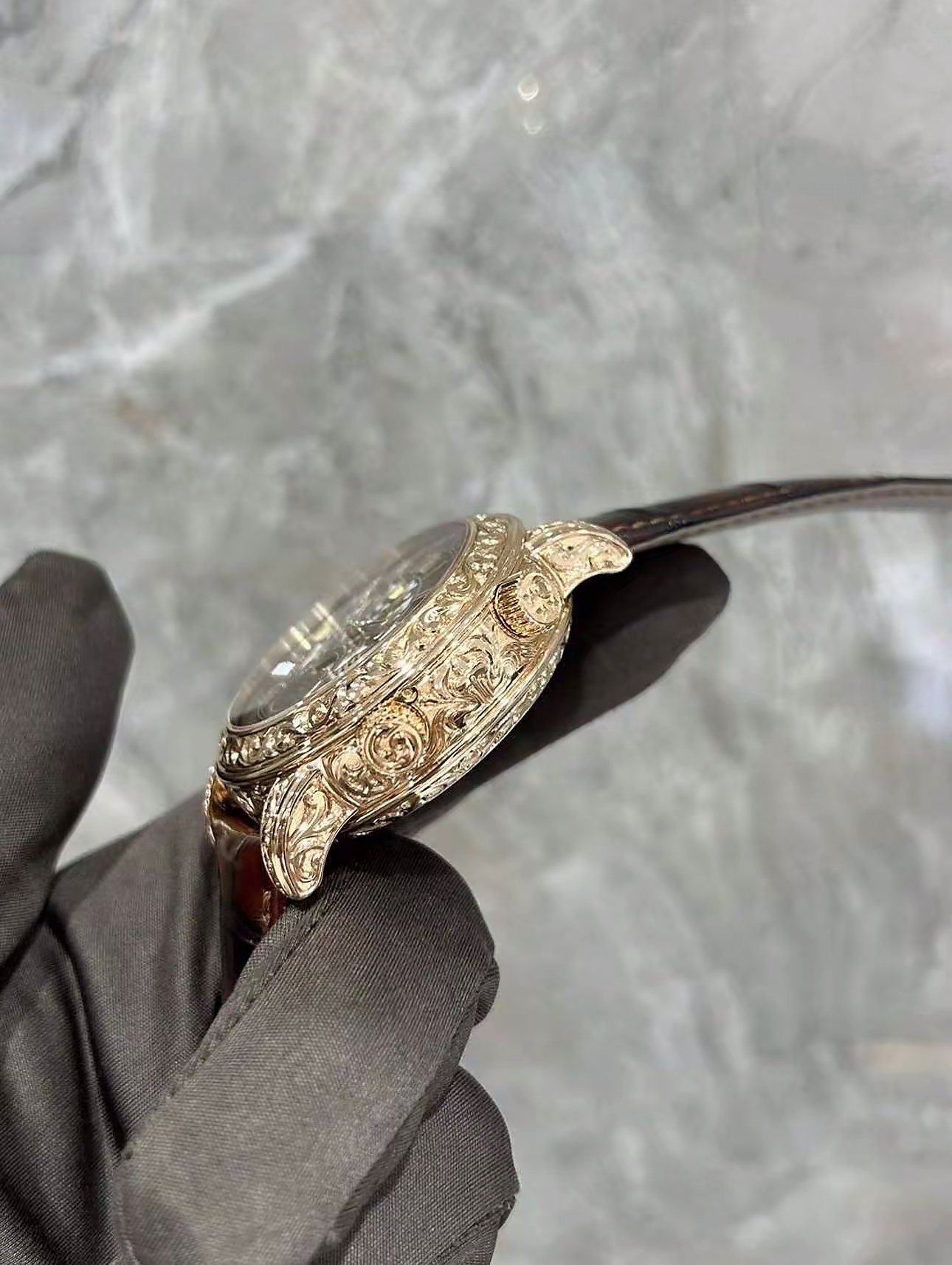 Patek Philippe Ref. 6002R-001 Super Clone Watch – Sky Moon Tourbillon Rose Gold Fake Replica - 图片 9