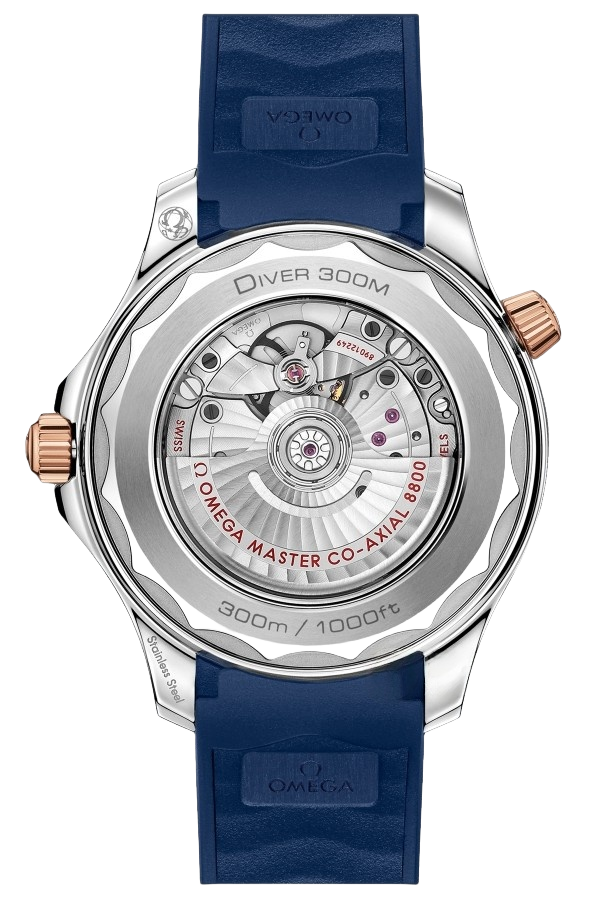 Omega Seamaster Ref. 210.22.42.20.03.002 Super Clone Watch – Blue Dial Steel & Sedna Gold Fake Replica - 图片 2