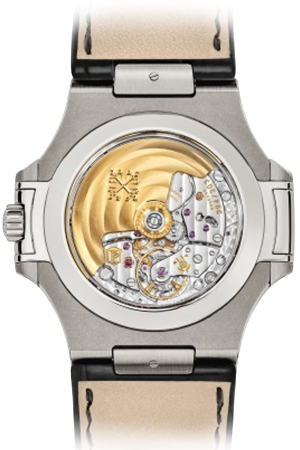 Patek Philippe Nautilus 5726A-001 Super Clone – Moon Phase Black Dial on Leather Strap - Image 2