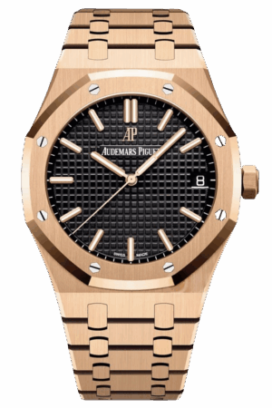 Audemars Piguet Royal Oak 15500OR.OO.1220OR.01 Super Clone Watch – 41mm Rose Gold Black Dial Replica