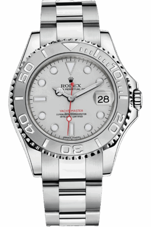 Rolex Yacht-Master 40 Silver Dial Super Clone Swiss Replica Watch Ref 16622 Platinum Bezel Stainless Steel Large Size