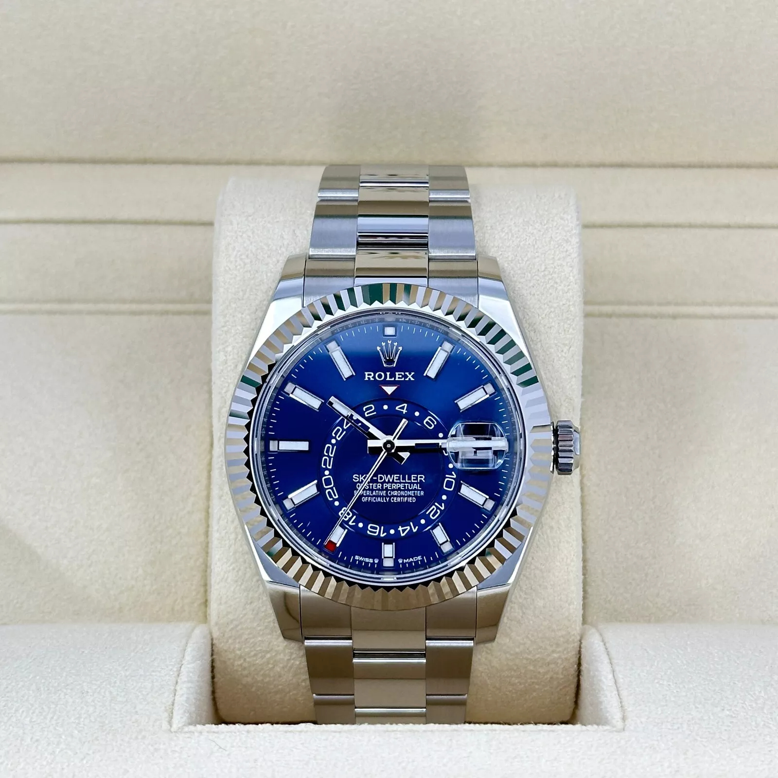 Rolex Sky-Dweller Blue Dial Super Clone Swiss Replica WatchOyster Bracelet Ref 336934-9002 Swiss Movement - Image 4