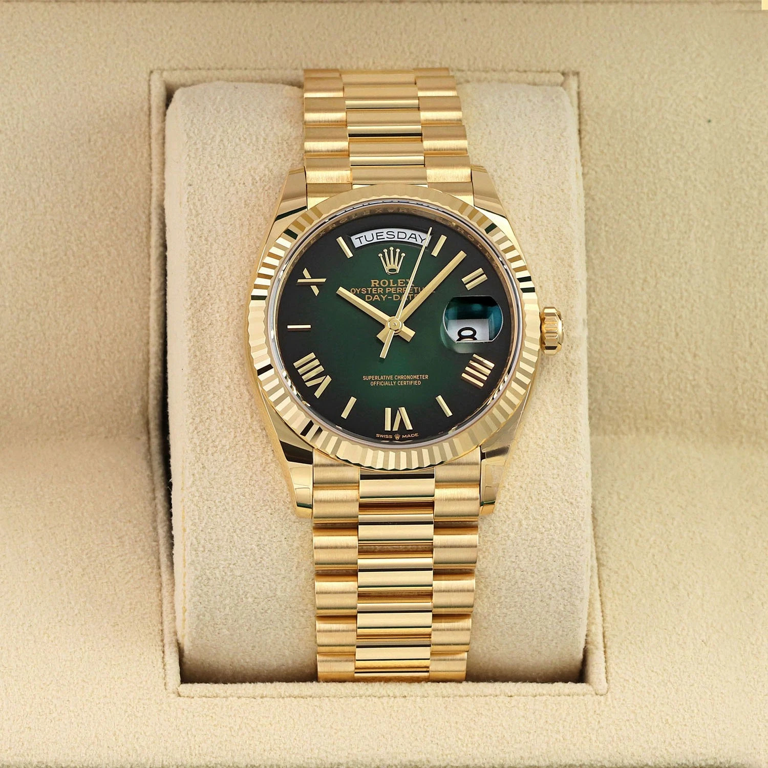 Rolex Day-Date Super Clone Swiss Replica Watch Ref M228238-0069 Olive Green Dial 3255 Swiss Movement - Image 3