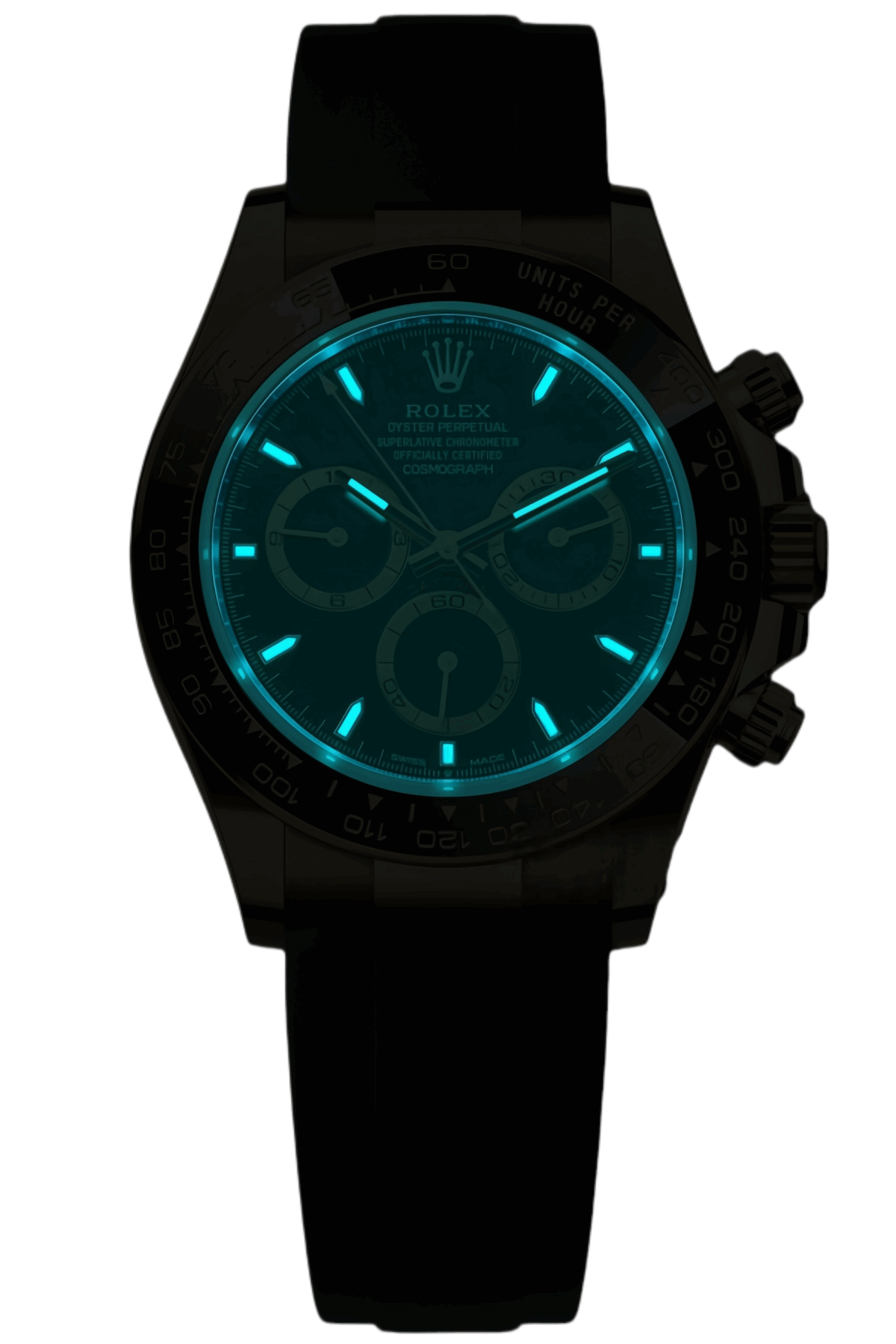 Rolex Daytona M126518LN-0008 Super Clone – Black Dial & Yellow Gold with Oysterflex - Image 2