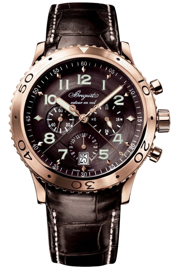 Breguet Type XX Ref. 3810BR/92/9ZU Super Clone Watch – Rose Gold Chronograph Black Dial Fake Replica