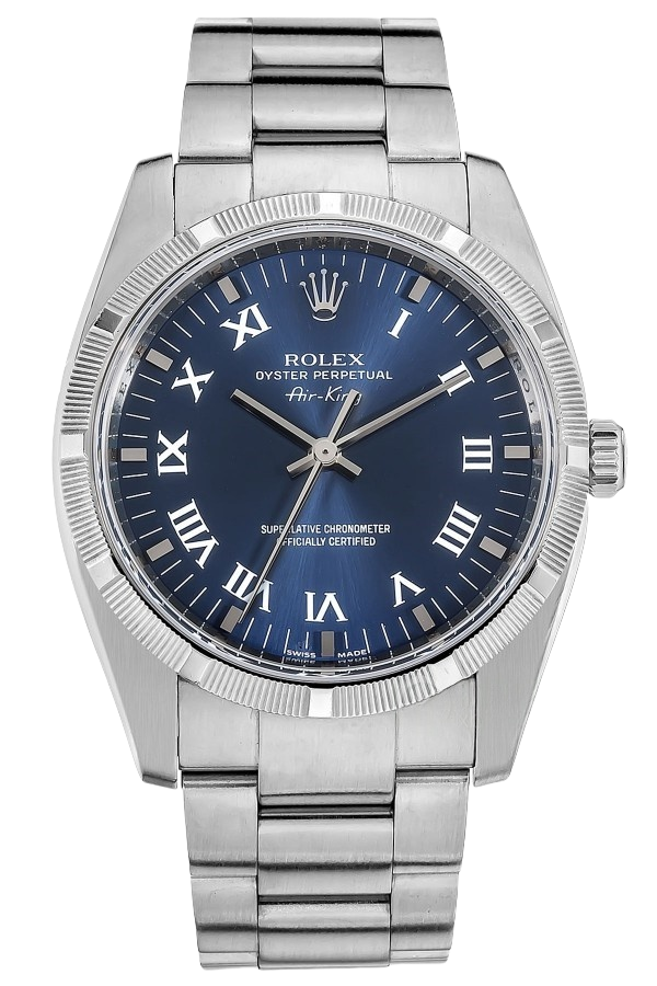 Rolex Air-King 34mm Super Clone Swiss Watch Stainless Steel Oyster Bracelet Silver Dial Ref 114210-0001-3130 Swiss Movement
