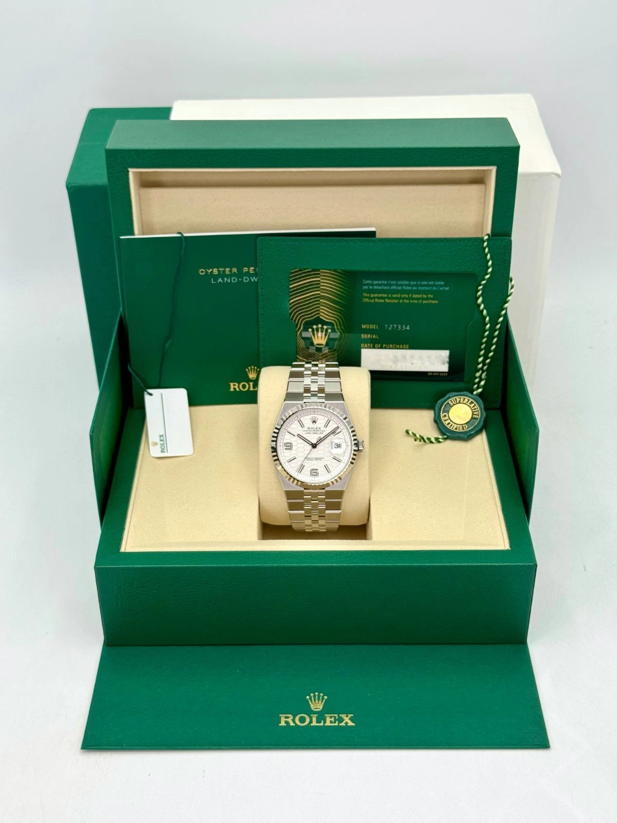 Rolex Land-Dweller 40mm M127334-0001 Super Clone Watch – Oyster Steel White Dial Replica - 图片 9