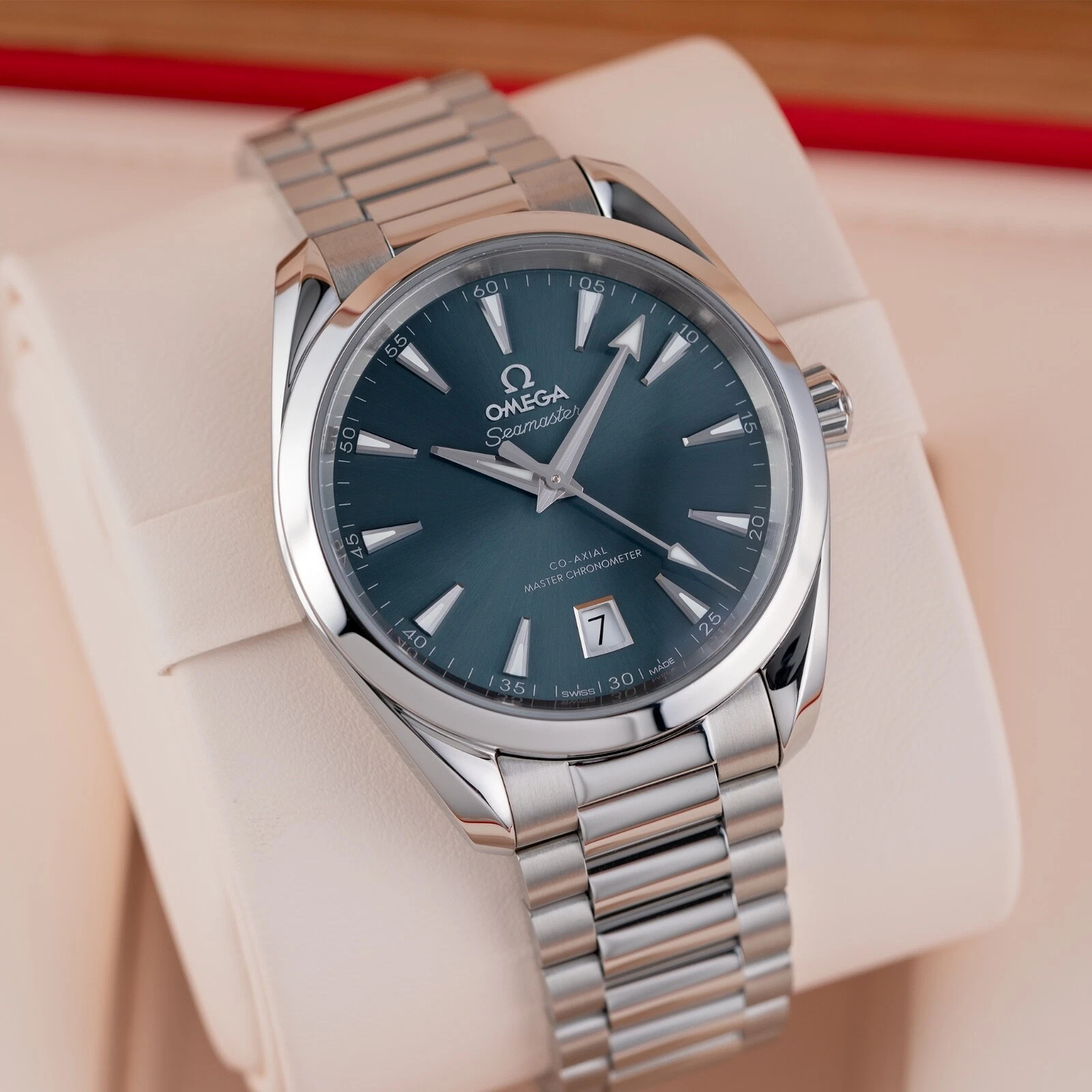 Omega Seamaster Ref. 220.10.38.20.03.003 Super Clone Watch – Blue Dial Stainless Steel Bracelet Fake Replica - Image 3