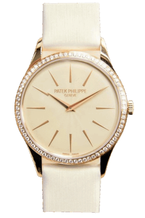 Patek Philippe Calatrava Ref. 4897R-010 Super Clone Watch – Rose Gold Diamond Bezel Purple Dial Fake Replica