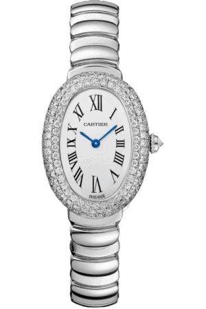 Cartier Baignoire WJBA0051 Super Clone Watch – Rose Gold Diamond-Set Oval Case Replica
