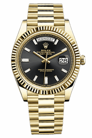 Rolex Day-Date Super Clone Swiss Replica Watch Ref M228238-0004 Black Sugar Dial 3255 Swiss Movement
