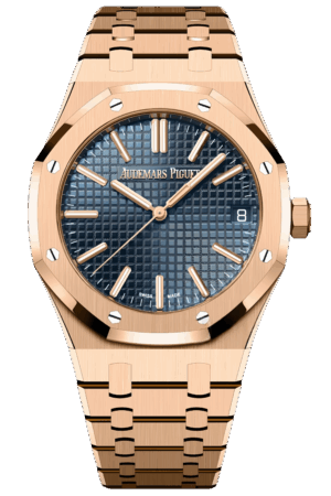 Audemars Piguet Royal Oak Selfwinding Ref. 15510OR.OO.1320OR.03 Super Clone Watch – 41mm Rose Gold Case Blue Dial Swiss Replica
