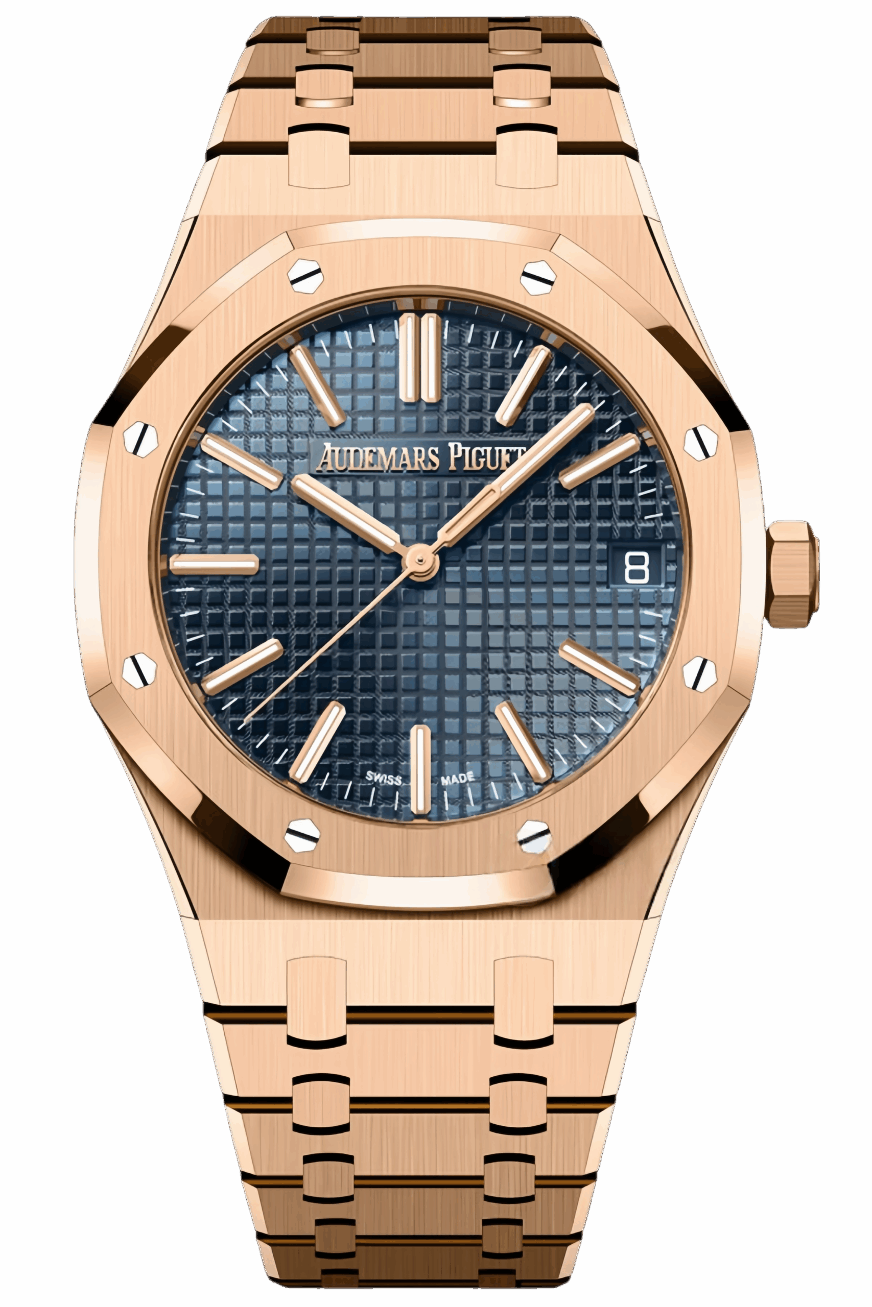 Audemars Piguet Royal Oak Selfwinding Ref. 15510OR.OO.1320OR.03 Super Clone Watch – 41mm Rose Gold Case Blue Dial Swiss Replica