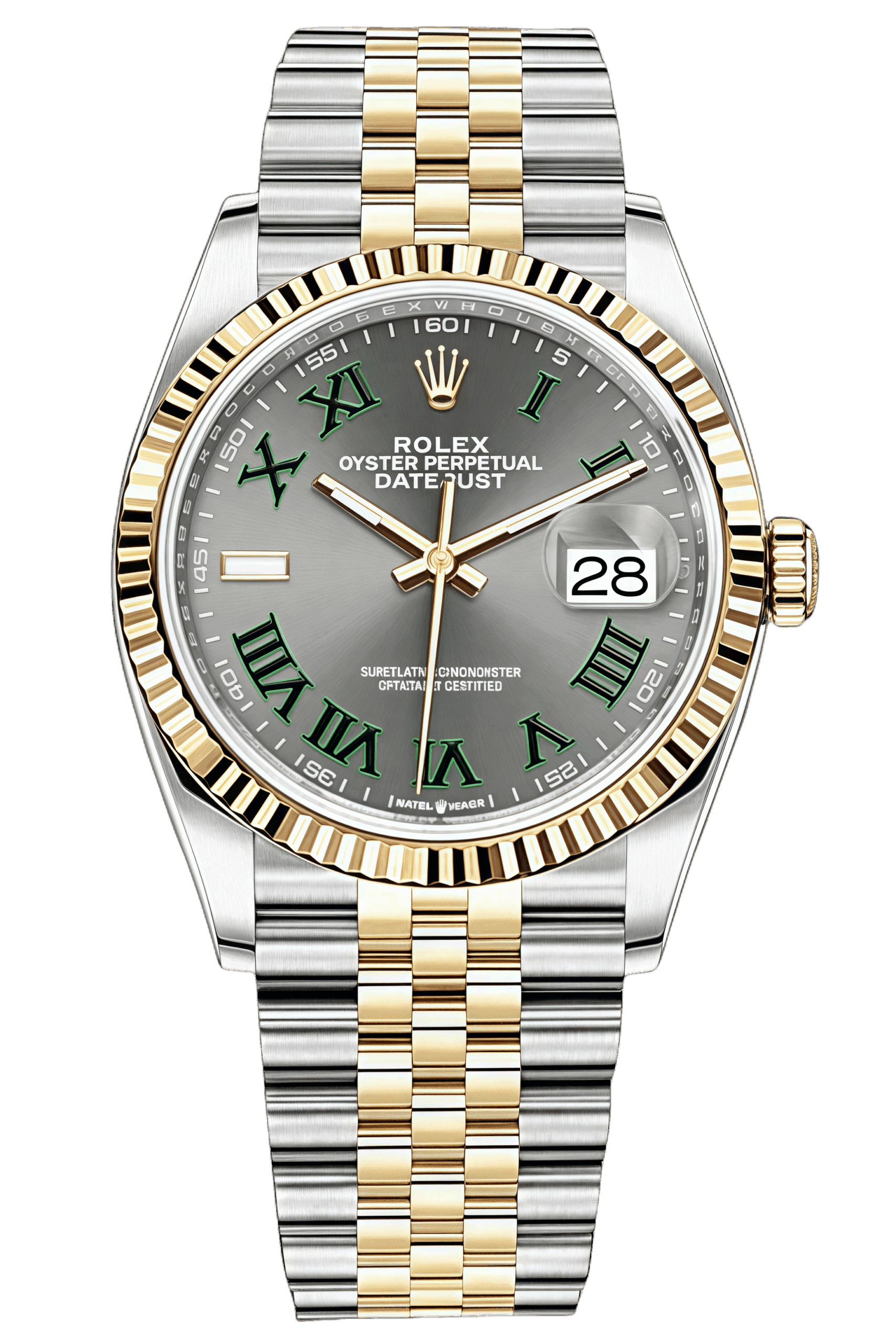 Rolex Datejust 36mm Super Clone Swiss Watch Yellow Rolesor Jubilee Bracelet White Mother of Pearl Dial Ref M126333-0020-3235 Swiss Movement