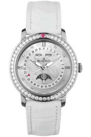 Blancpain Valentine’s Day Ref. 3663-4654-55B Super Clone Watch – White Gold Diamond Heart Dial Ladies Fake Replica