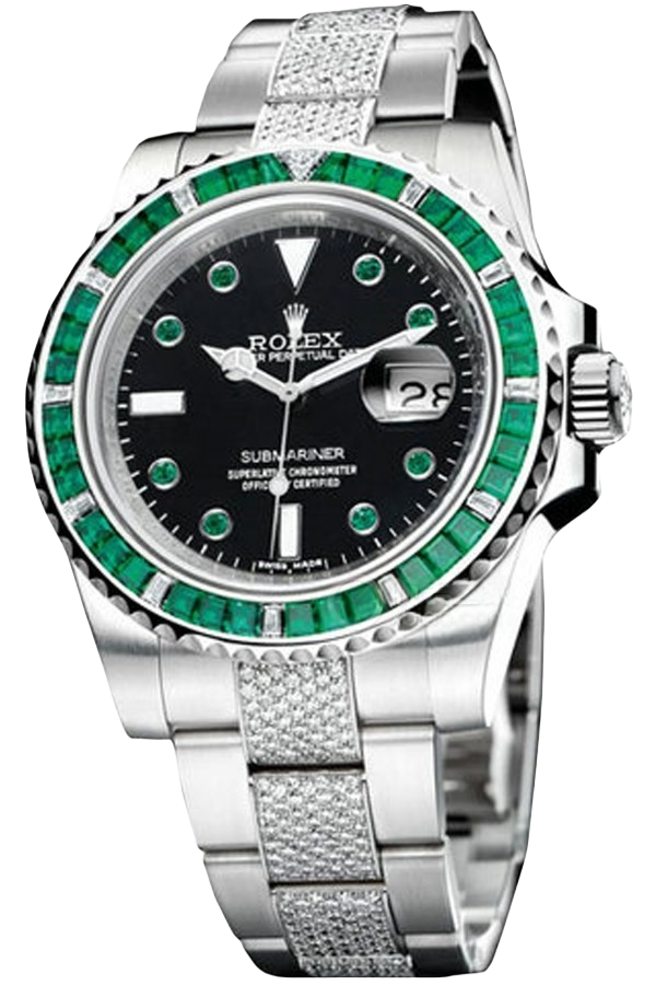 Rolex Submariner Blue Dial Diamond Markers Super Clone Swiss Replica Watch Ref 116649-74789BR Everose Gold Bracelet