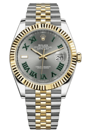 Rolex Datejust 41mm SuperClone Swiss Replica Watch TwoTone Jubilee BraceletWimbledon Dial Ref 126333|3235 Swiss Movement
