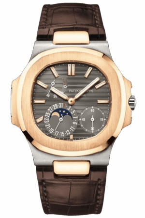 Patek Philippe Nautilus Ref. 5712GR-001 Super Clone Watch – Gray Dial Rose Gold Moonphase Fake Replica