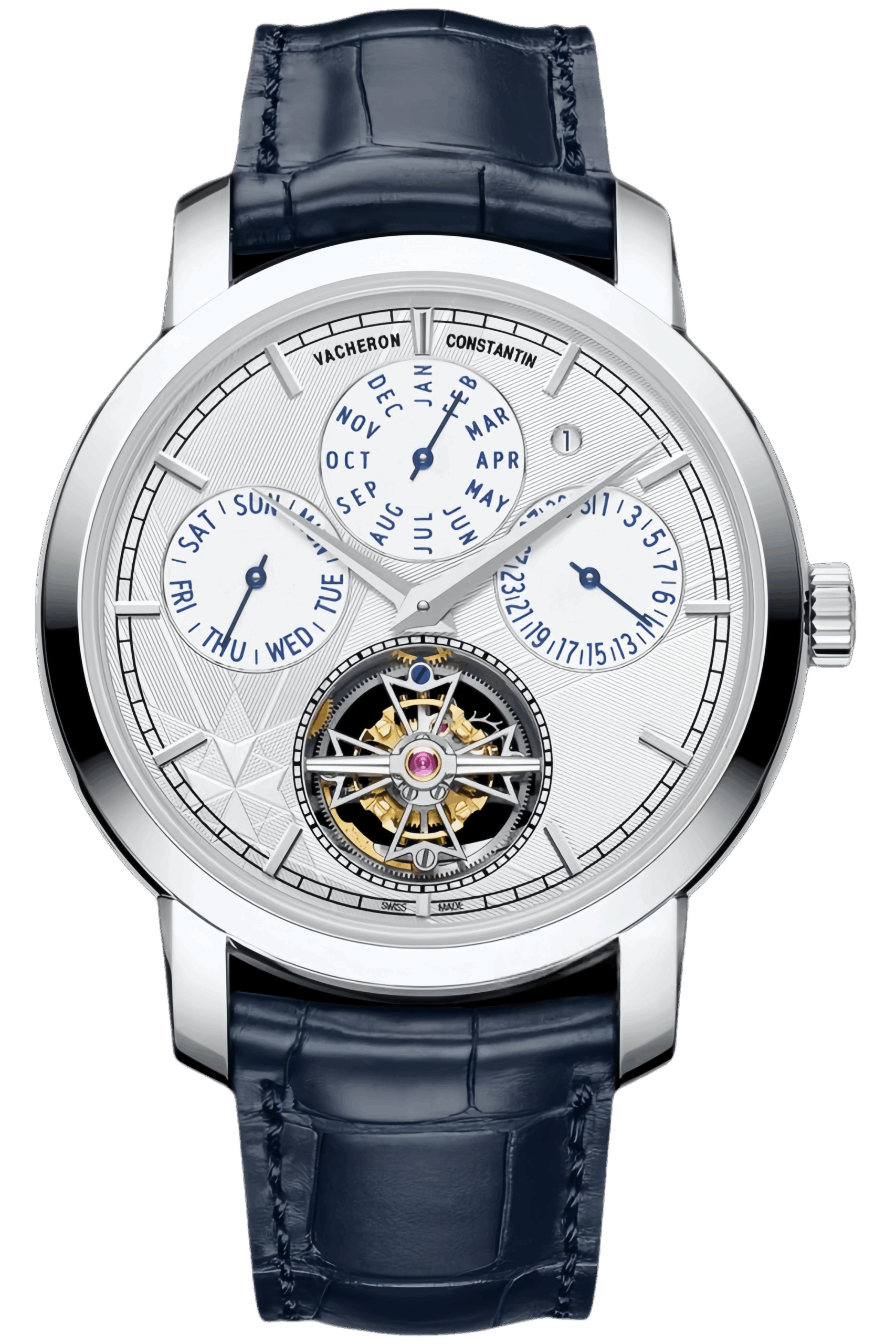 Vacheron Constantin Patrimony Ref. 6300T/000P-H056 Super Clone Watch – Platinum Case Moon Phase Blue Dial Replica