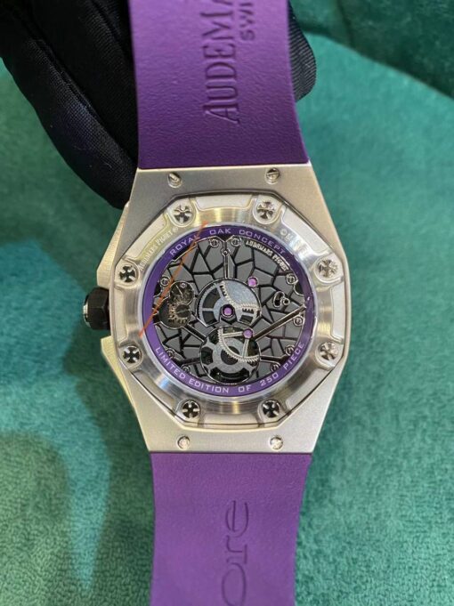 Audemars Piguet Royal Oak Concept 26620IO.OO.D077CA.01 Super Clone Watch – Green Dial Titanium Flying Tourbillon Replica - Image 6
