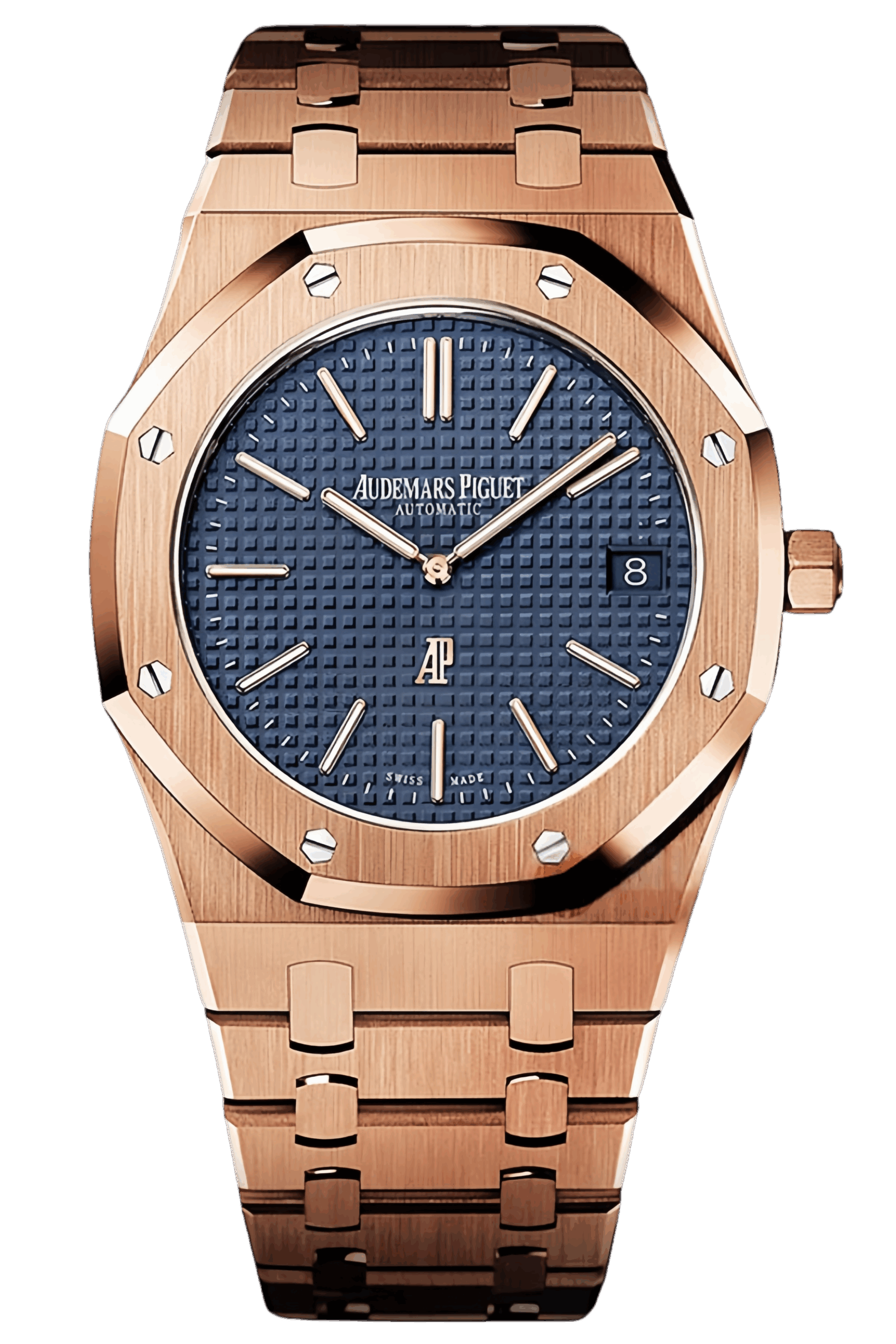 Audemars Piguet Royal Oak “Jumbo” Extra-Thin Ref. 15202OR.OO.1240OR.01 Super Clone Watch – 39mm Rose Gold Case Blue Dial Swiss Replica