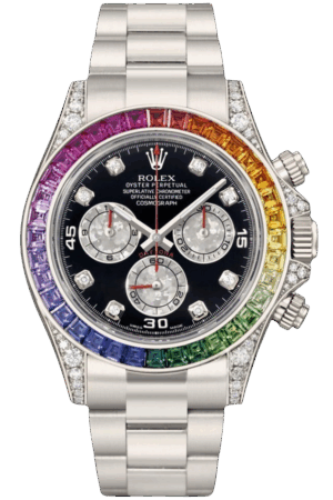 Rolex Daytona Rainbow Super Replica Swiss Replica Watch 18k Rose Gold Ref116599 RBOWI4130 Swiss Movement