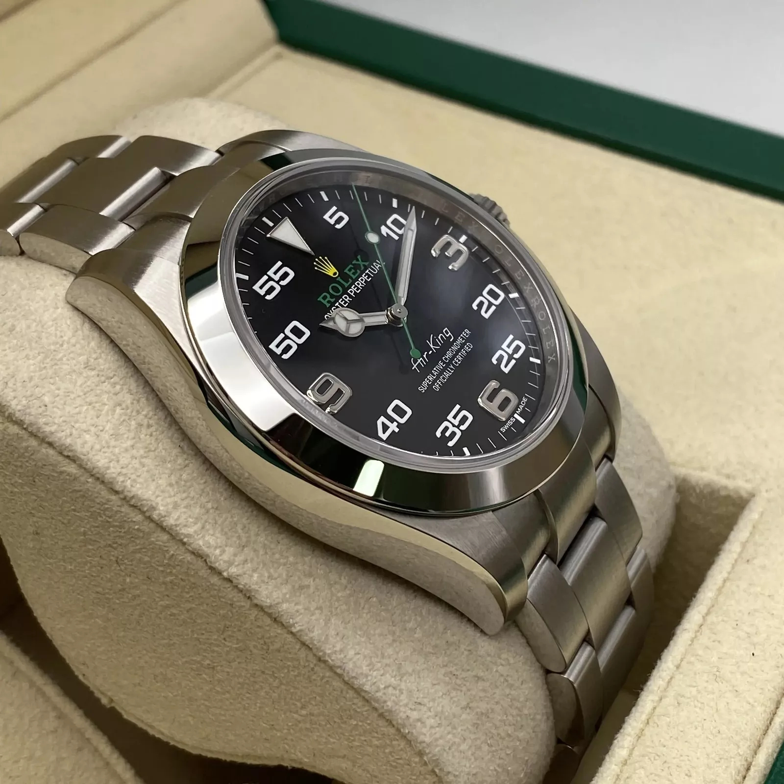 Rolex Air-King Black Dial Super Clone Swiss Replica Watch Ref 126900 3230 Movement - 图片 6