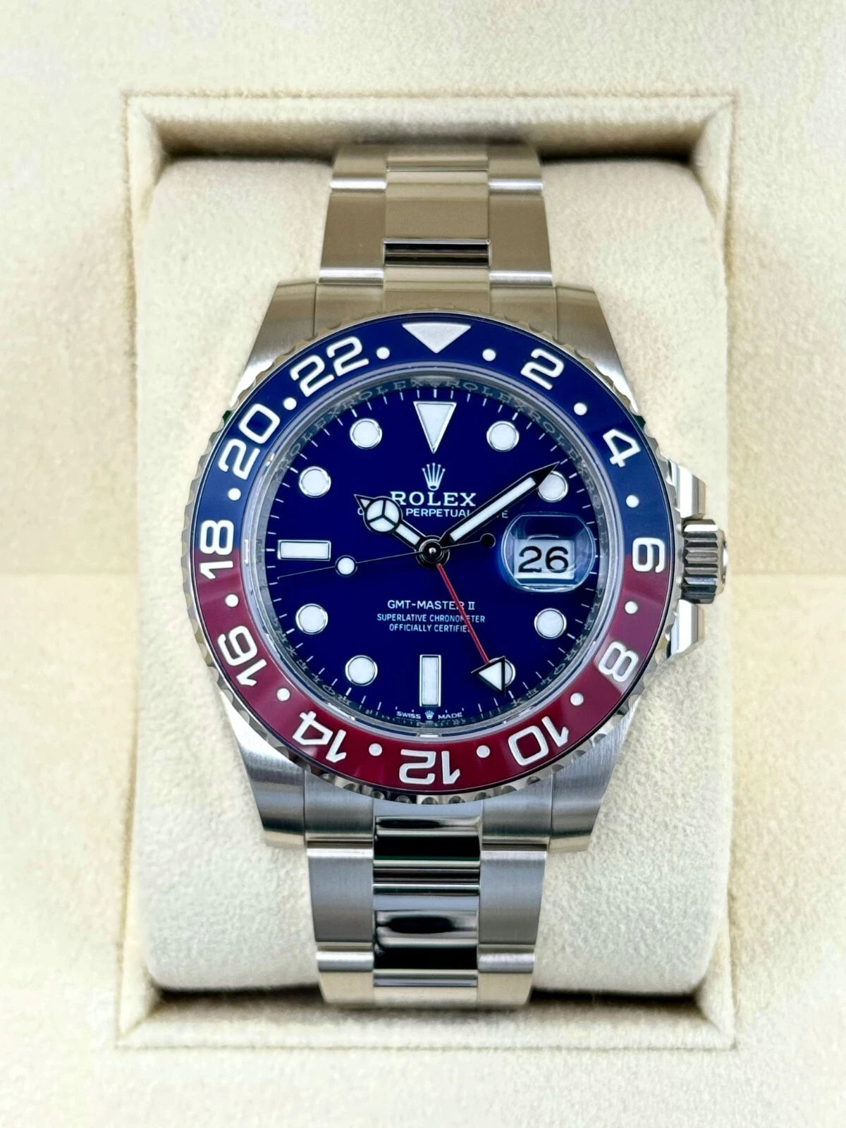 Rolex GMTMasterl Pepsi Blue Dial Super Clone Swiss Replica Watch Ref 126719BLRO丨3285 Swiss Movement - Image 3