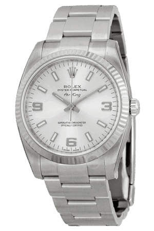 Rolex Air-King Silver Dial Super Clone Swiss Replica Watch Ref 114234 Oystersteel Bracelet