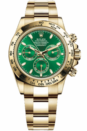 Rolex Daytona Green Dial SuperClone Swiss Replica Watch 18kGold Bracelet Ref 116508-4130 Swiss Movement