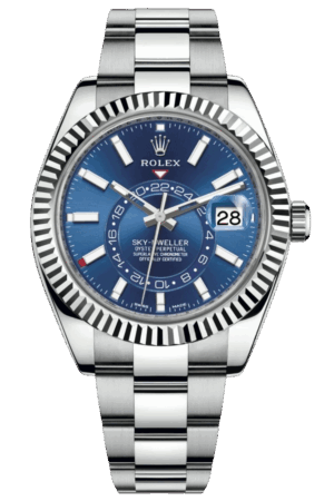 Rolex Sky-Dweller Blue Dial Super Clone Swiss Replica WatchOyster Bracelet Ref 336934-9002 Swiss Movement