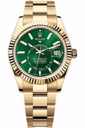 Rolex Sky-Dweller Champagne Dial Super Clone Swiss Replica Watch Oyster Bracelet Ref 336938-0007 Swiss 9002 Movement