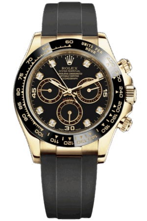 Rolex Cosmograph Daytona Super Clone Swiss Replica Watch Yellow Gold Black Dial Ref M116518LN-0038 | 4130 Swiss Movement