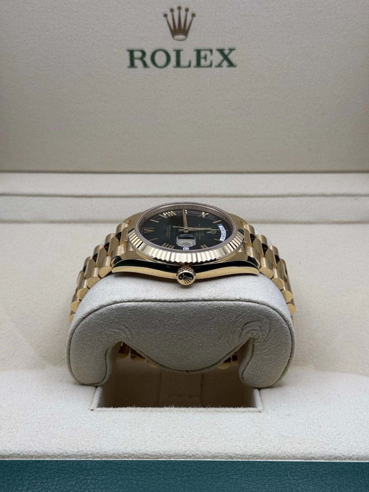 Rolex Day-Date Super Clone Swiss Replica Watch Ref M228238-0069 Olive Green Dial 3255 Swiss Movement - Image 6