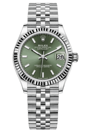 Rolex Datejust 31mm Super Clone Swiss Watch Stainless Steel Jubilee Bracelet Mint Green Dial Ref M278274-0018-2236 Swiss Movement