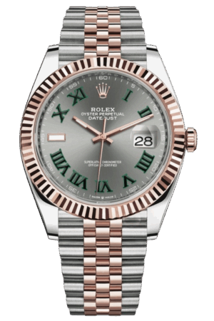 Rolex Datejust 41mm Super Clone Swiss Watch Everose Two Tone Jubilee Bracelet Chocolate Dial Ref M126331-0016-3235 Swiss Movement