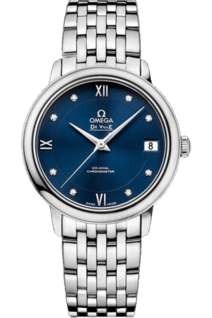 Omega De Ville Ref. 424.10.33.20.53.001 Super Clone Watch – Mother of Pearl Dial Stainless Steel Bracelet Fake Replica