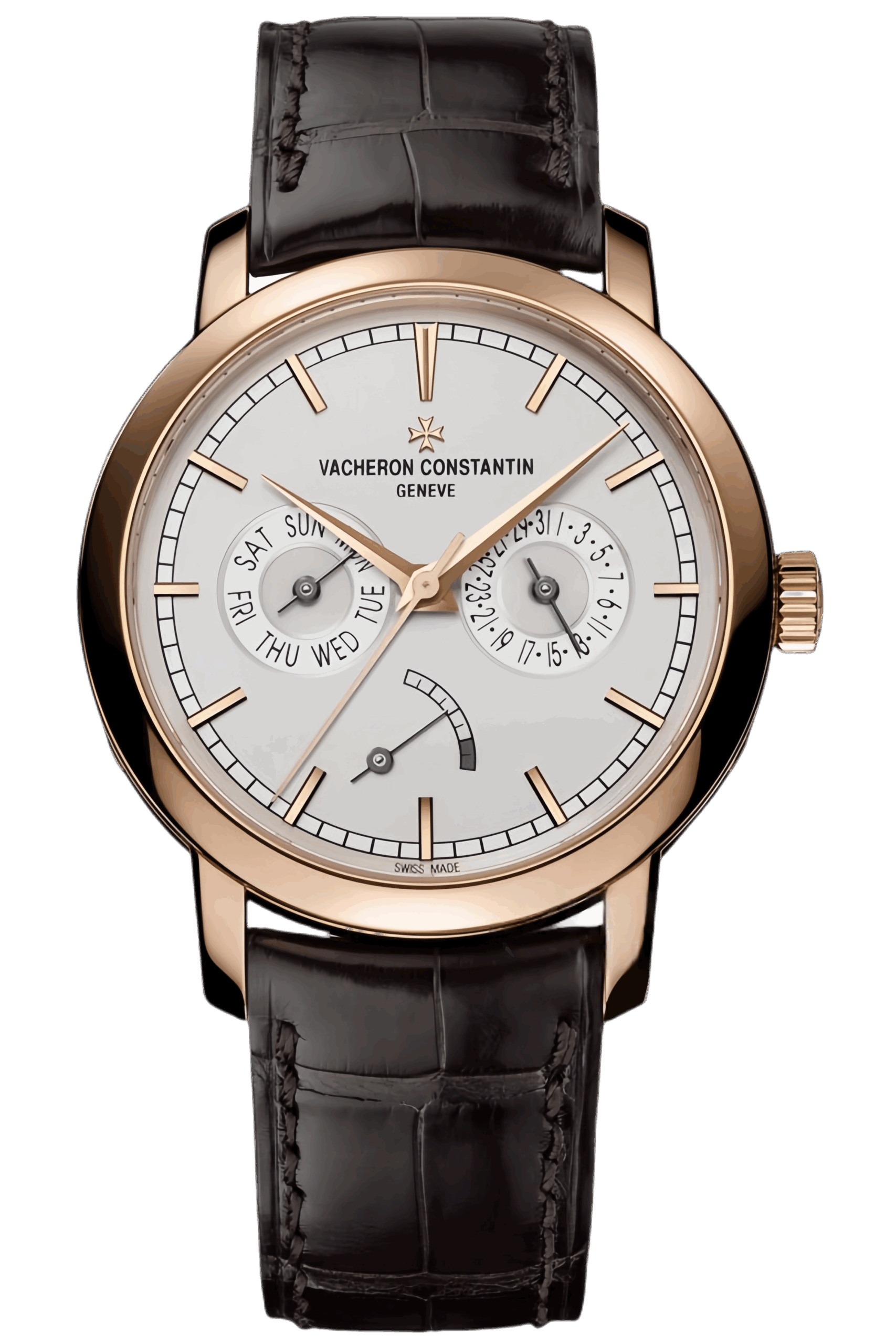 Vacheron Constantin Patrimony Ref. 85290/000R-9969 Super Clone Watch – Rose Gold Case White Dial Leather Strap Replica