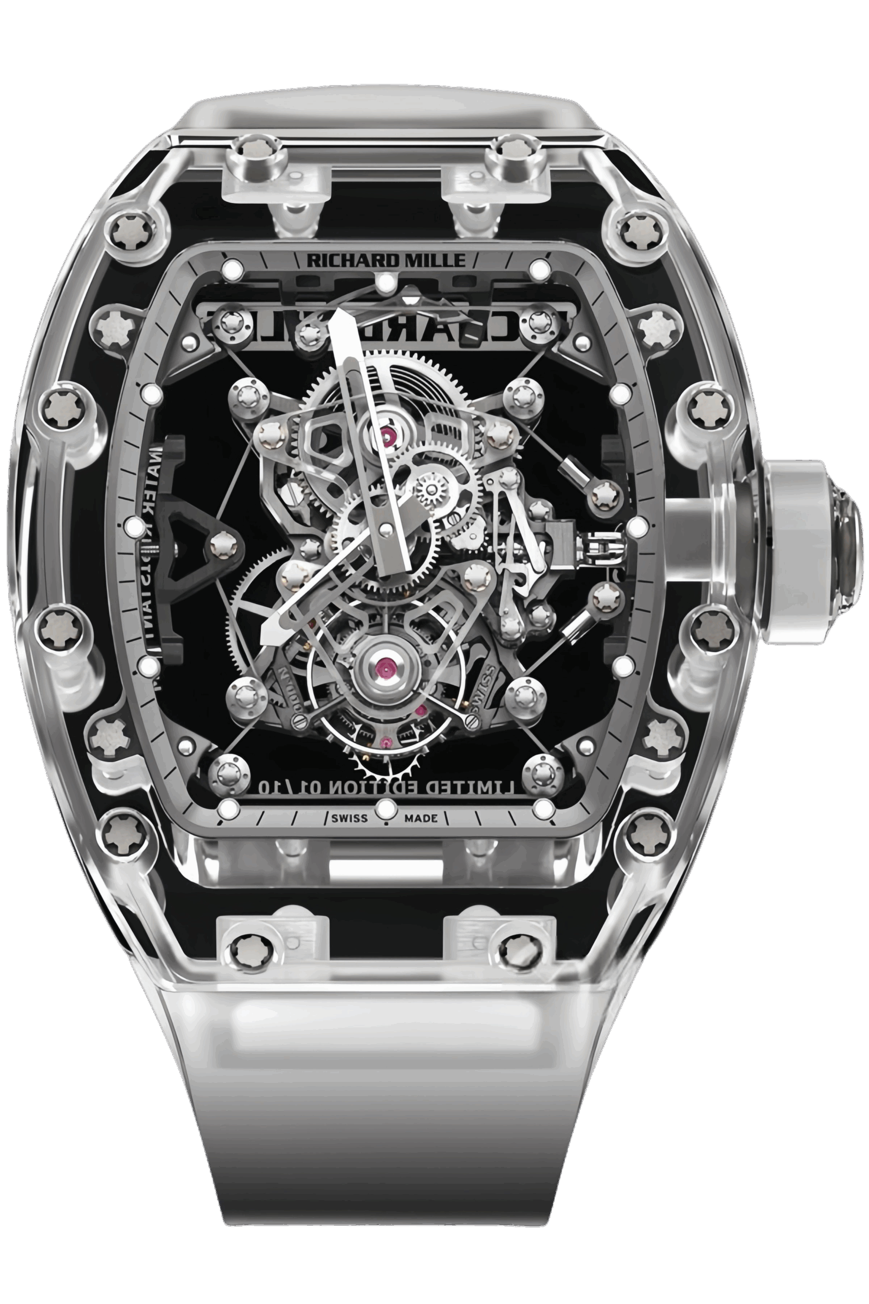 Richard Mille RM 56-02 Sapphire Super Clone Watch – Transparent Case Skeleton Dial Replica